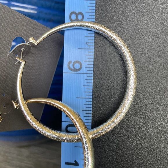 Silver Hoops Daisy Fuentes Fashion Earrings - Picture 3 of 8